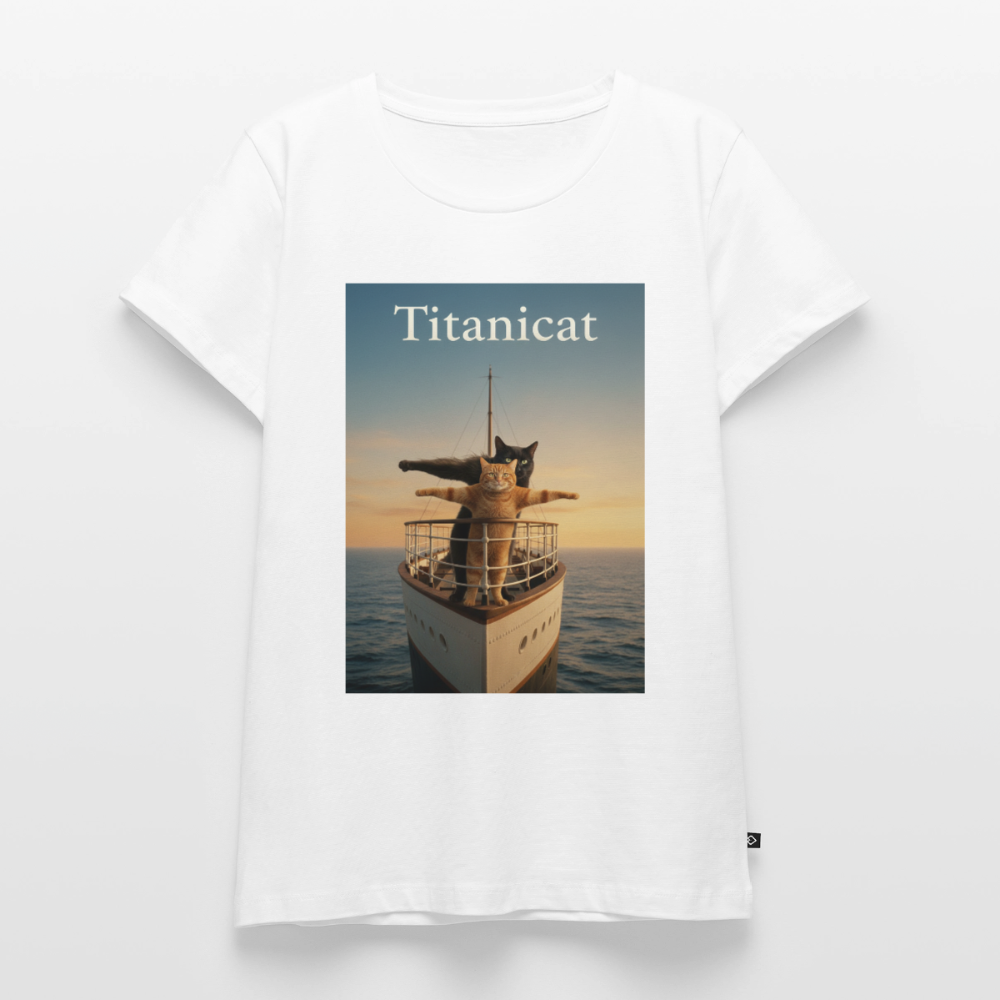 Titanicat – Ich bin der König der Kratzbäume | Frauen Premium T-Shirt - Weiß