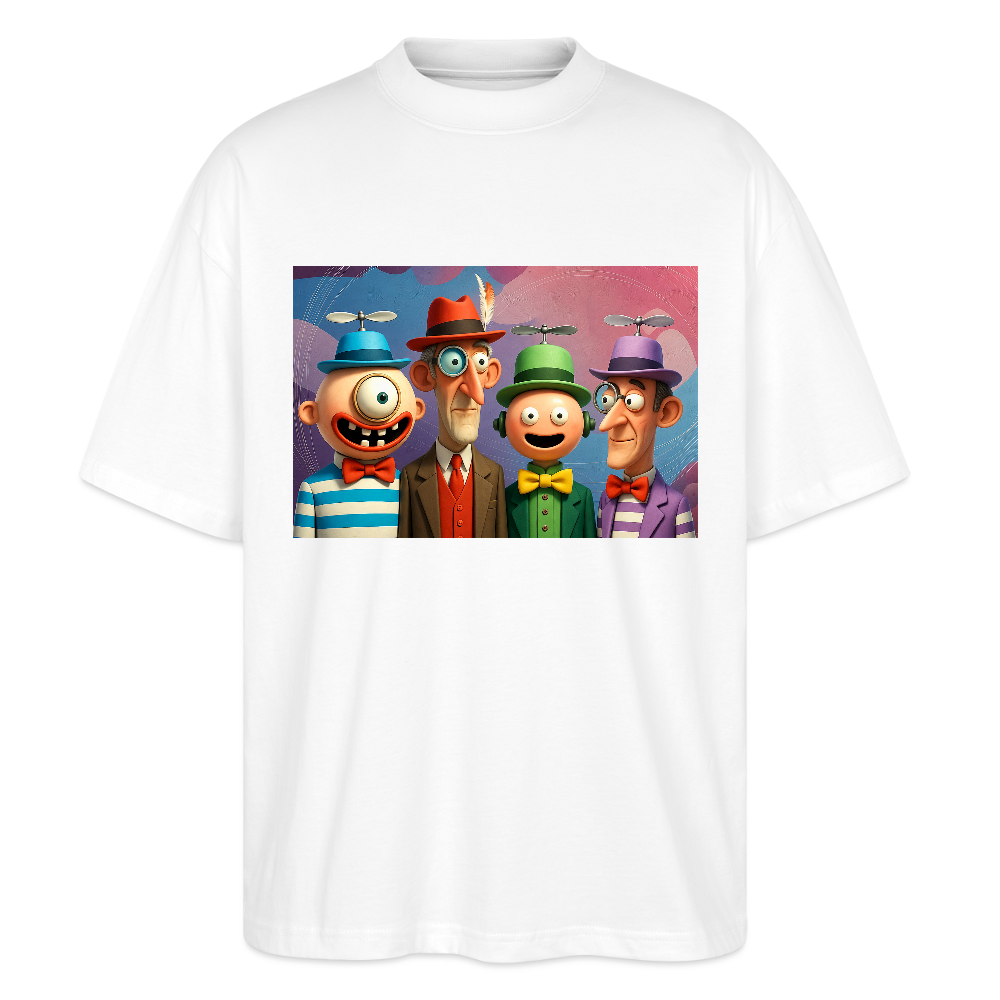 Gedankenkreise auf Hochtouren | Stanley/Stella Oversized Unisex Bio T-Shirt Blaster - Weiß