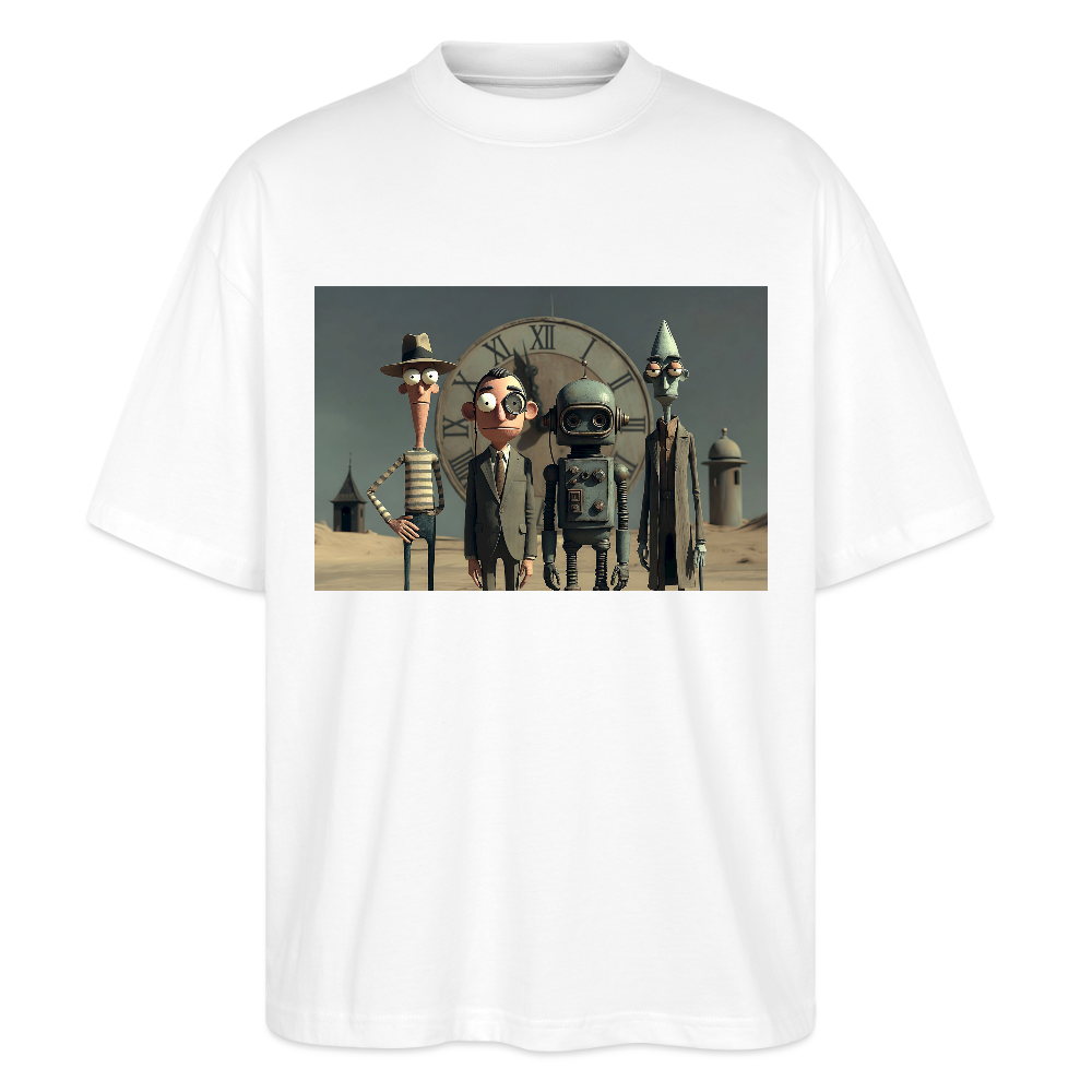 Pünktlich zu spät – Die seltsame Gesellschaft | Stanley/Stella Oversized Unisex Bio T-Shirt Blaster - Weiß