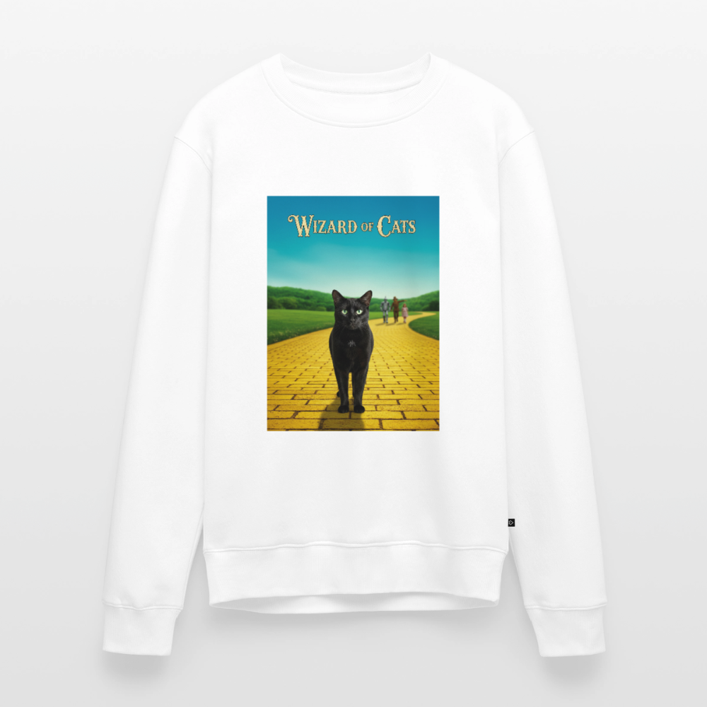 Wizard of Cats – Der gelbe Weg gehört Krümel | Männer Premium Pullover - Weiß