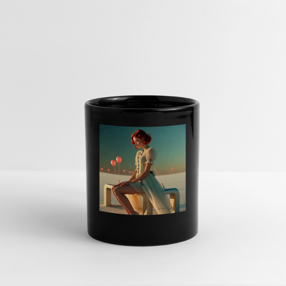 Leise Gedanken bei lauter Farben | Tasse einfarbig - Schwarz