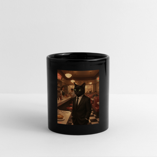 Krümel – Royale mit Pfote | Tasse einfarbig - Schwarz