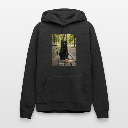 Forrest Cat – Krümel wartet | Männer Premium Hoodie - Anthrazit meliert