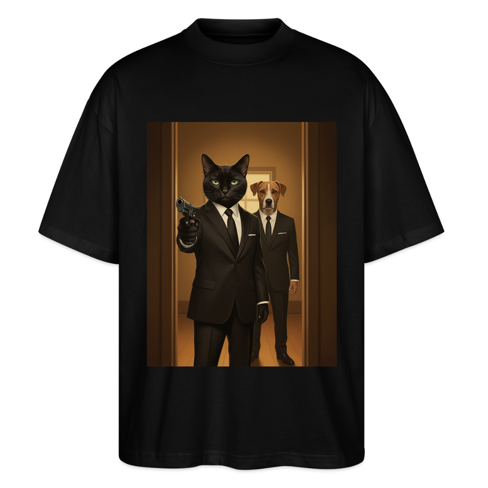 Krümel – Say Meow Again | Stanley/Stella Oversized Unisex Bio T-Shirt Blaster - Schwarz