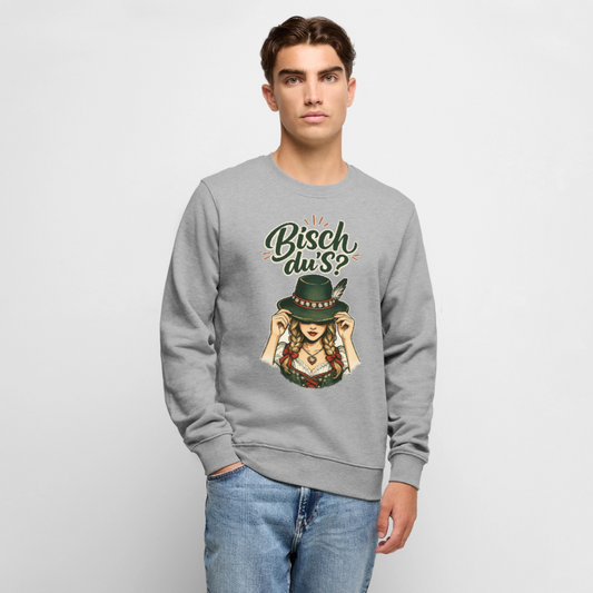 Bisch du’s? – Der Blick sagt alles | Männer Premium Pullover - Grau meliert