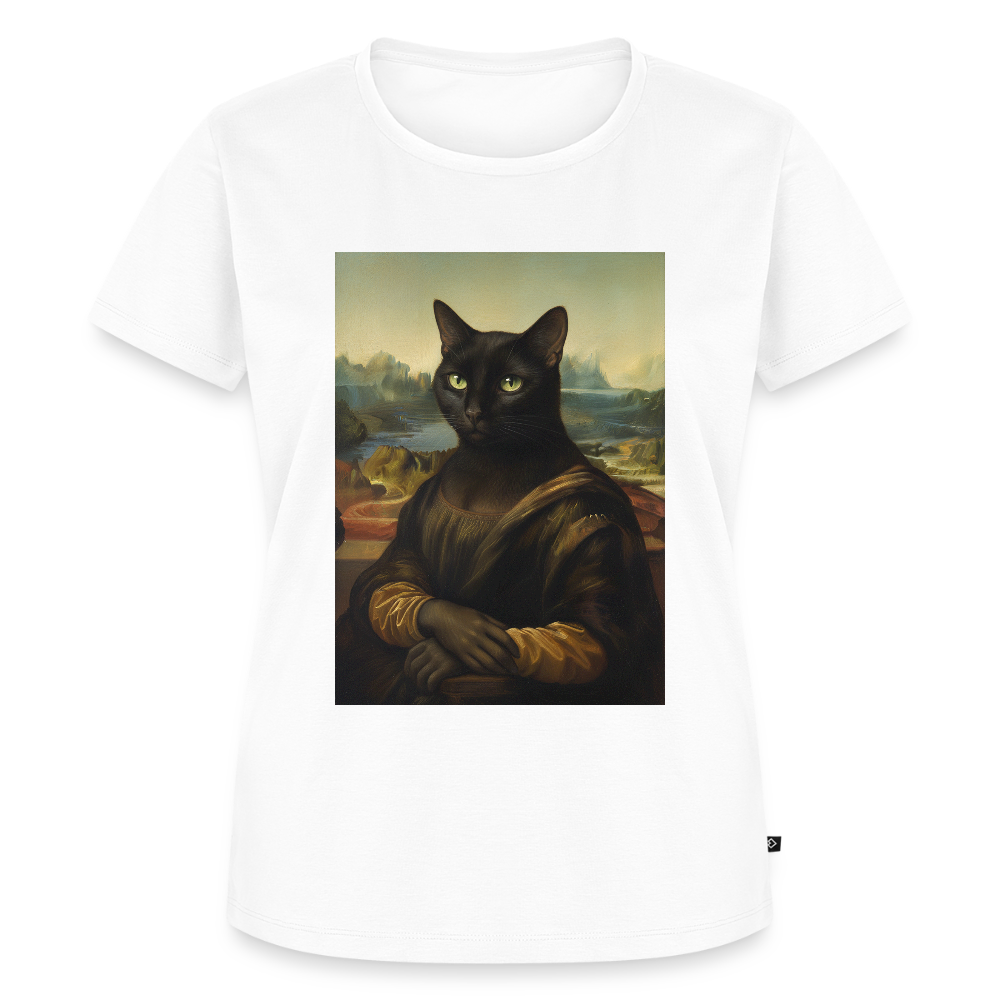 Mona Lisa… aber es ist eine Katze | Frauen Premium T-Shirt - Weiß