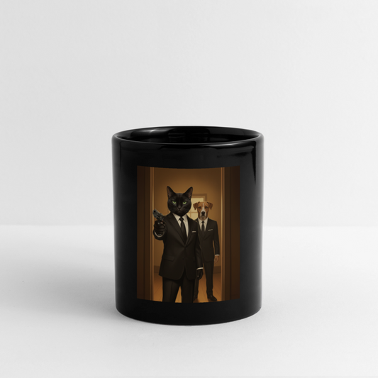 Krümel – Say Meow Again | Tasse einfarbig - Schwarz