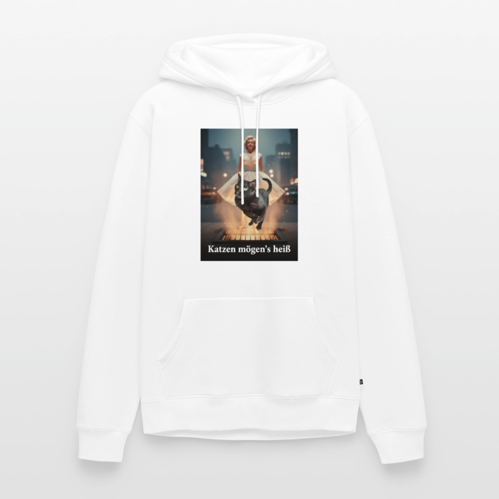 Katzen mögen’s heiß | Männer Premium Hoodie - Weiß
