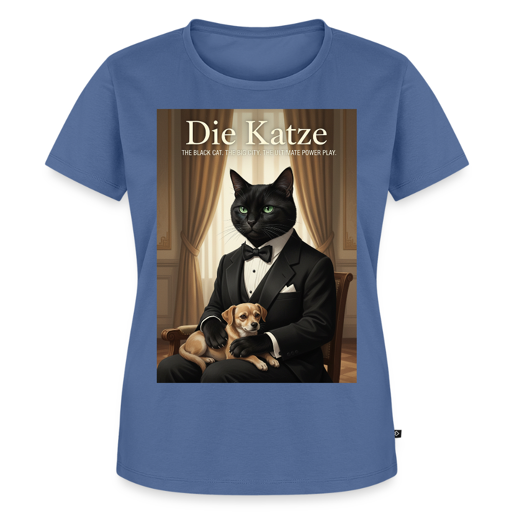 Die Katze – Krümel regelt das | Frauen Premium T-Shirt - Taubenblau