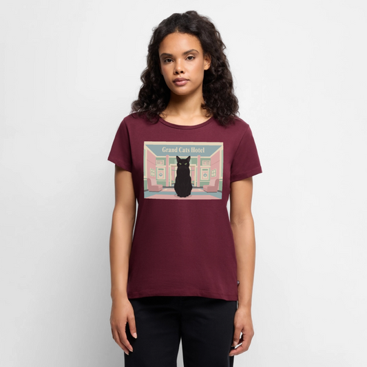 Grand Hotel Krümel | Frauen Premium T-Shirt - Burgunderrot