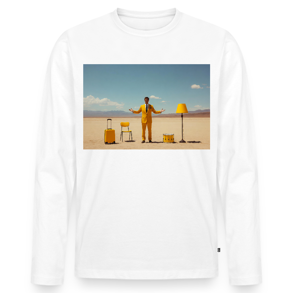 Alles im Griff (theoretisch) | Männer Premium Bio Langarmshirt - Weiß