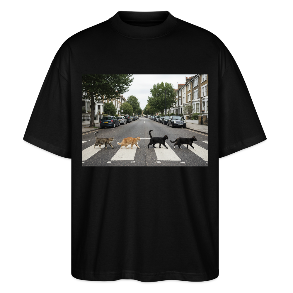 The Purrfect Crossing – Wir waren vor der Band da | Stanley/Stella Oversized Unisex Bio T-Shirt Blaster - Schwarz