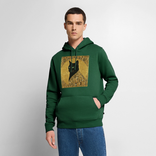 Adele… aber sie schnurrt – Goldene Katze à la Klimt | Männer Premium Hoodie - Flaschengrün