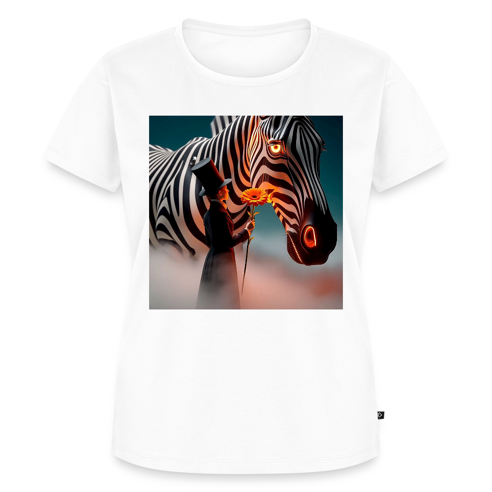 Blumen für ein Zebra | Frauen Premium T-Shirt - Weiß