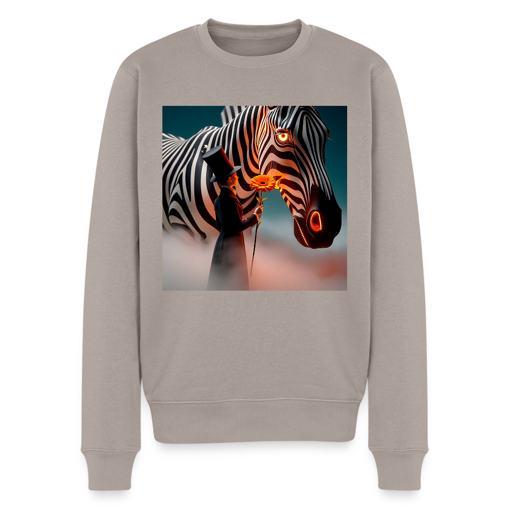 Blumen für ein Zebra | Männer Premium Pullover - Taupe