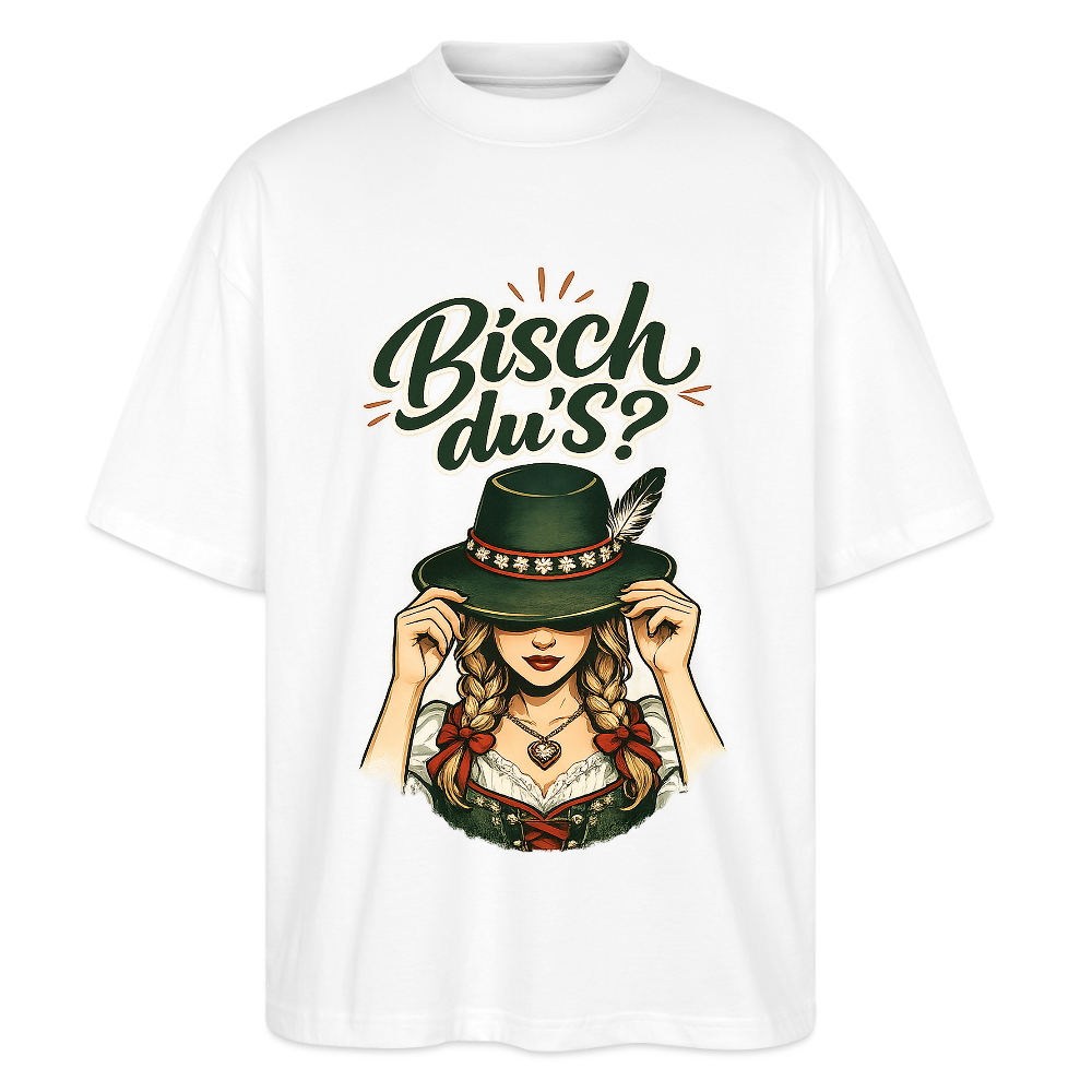 Bisch du’s? – Der Blick sagt alles | Stanley/Stella Oversized Unisex Bio T-Shirt Blaster - Weiß