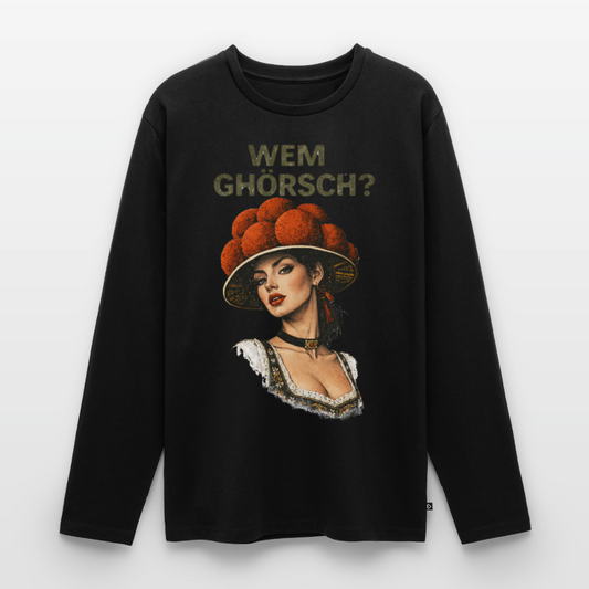 Wem ghörsch? – Schwarzwald Edition | Männer Premium Bio Langarmshirt - Schwarz