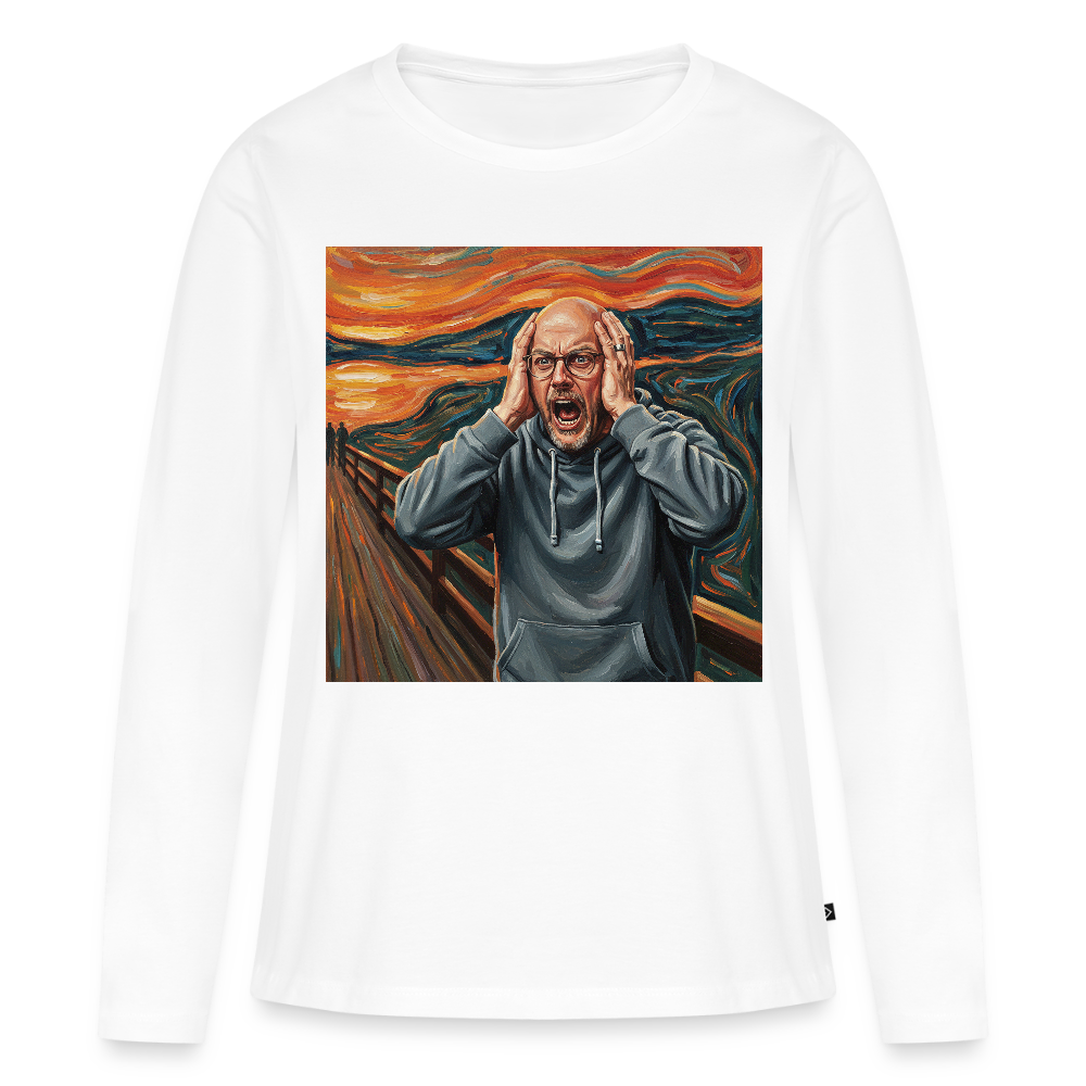 Der Schrei… wenn es wirklich reicht | Frauen Premium Bio Langarmshirt - Weiß