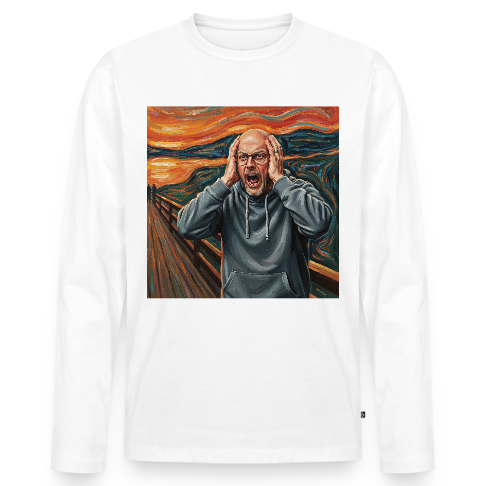 Der Schrei… wenn es wirklich reicht | Männer Premium Bio Langarmshirt - Weiß