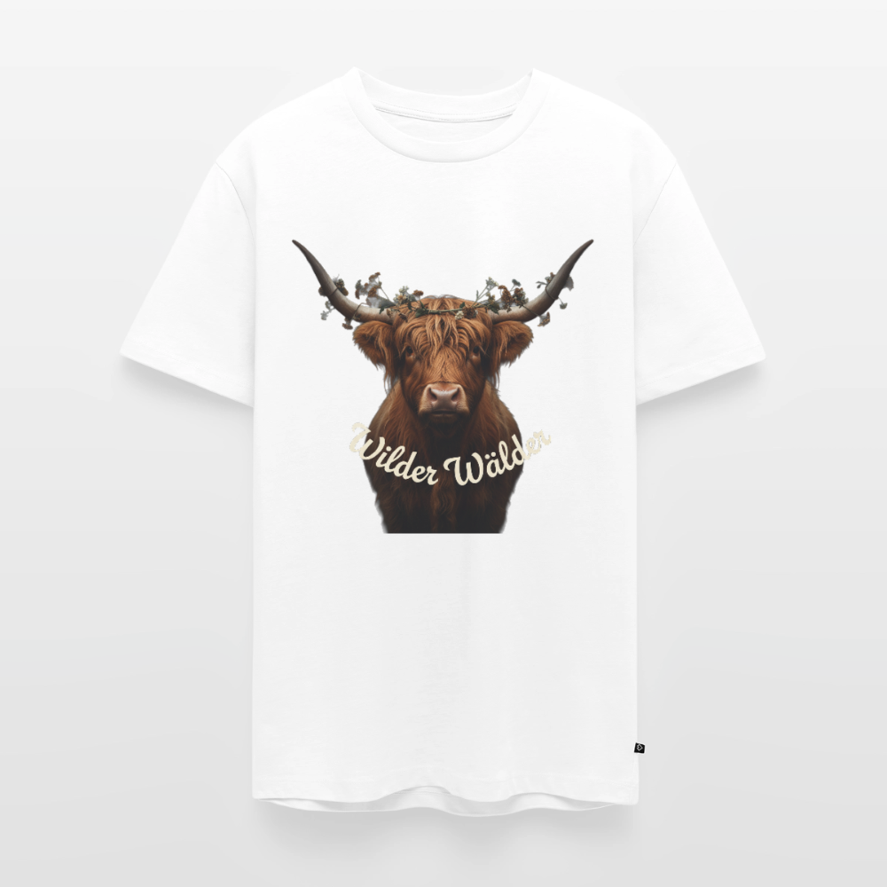 Wilder Wälder – Schwarzwald Highland Rind | Männer Premium T-Shirt - Weiß