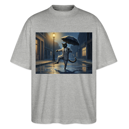 Krümel tanzt im Regen | Stanley/Stella Oversized Unisex Bio T-Shirt Blaster - Grau meliert