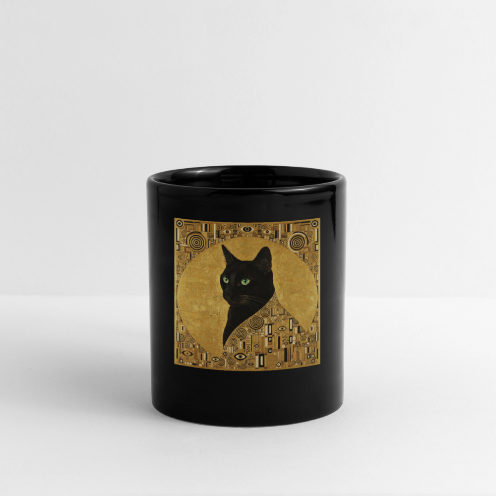 Adele… aber sie schnurrt – Goldene Katze à la Klimt | Tasse - Schwarz