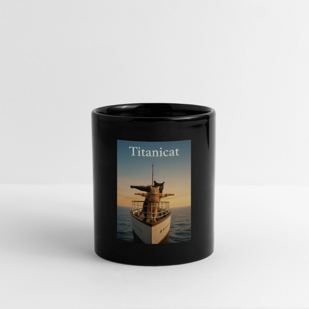 Titanicat – Ich bin der König der Kratzbäume | Tasse einfarbig - Schwarz