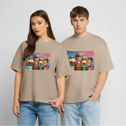 Gedankenkreise auf Hochtouren | Stanley/Stella Oversized Unisex Bio T-Shirt Blaster - Steingrau