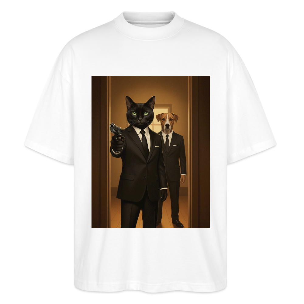 Krümel – Say Meow Again | Stanley/Stella Oversized Unisex Bio T-Shirt Blaster - Weiß