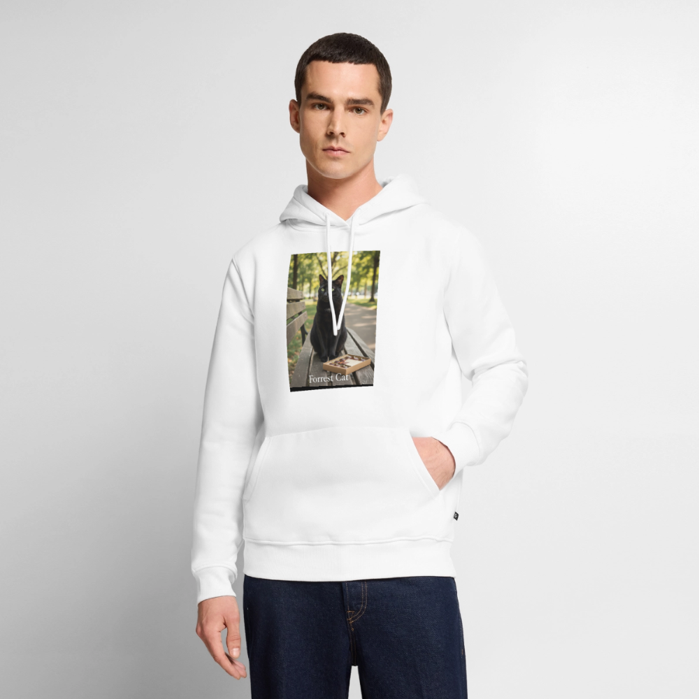 Forrest Cat – Krümel wartet | Männer Premium Hoodie - Weiß