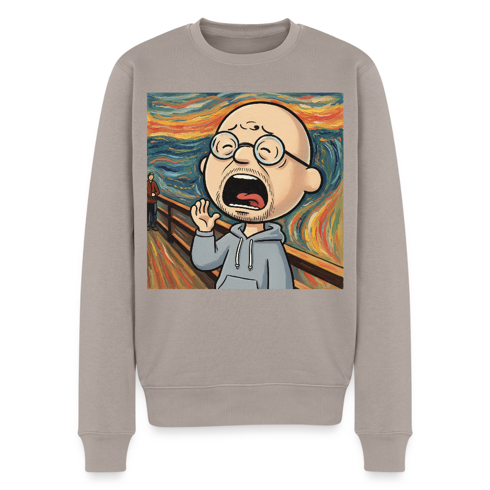 Der Schrei… aber heute bin ich dran | Männer Premium Pullover - Taupe