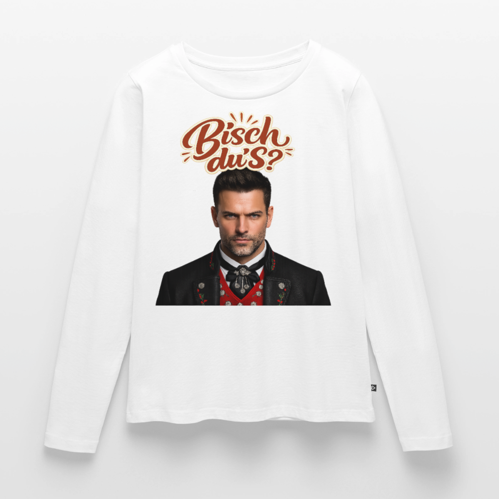 Bisch du’s? – Schwarzwaldkerl | Frauen Premium Bio Langarmshirt - Weiß