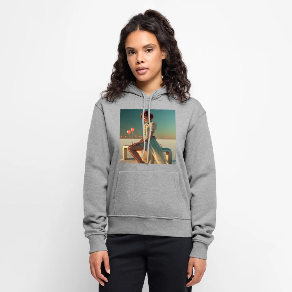 Leise Gedanken bei lauter Farben | Frauen Premium Hoodie - Grau meliert