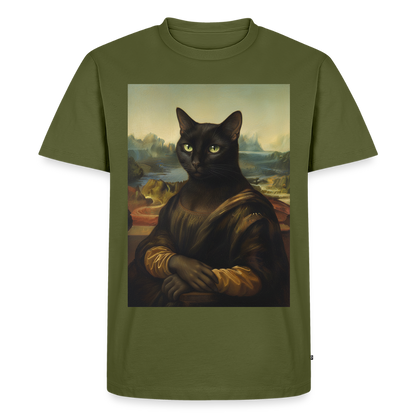 Mona Lisa… aber es ist eine Katze | Männer Premium T-Shirt - Khaki