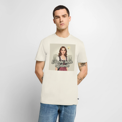 E Lambe, lambe, uffelambe – Alemannischer Geistesblitz | Männer Premium T-Shirt - Naturweiß