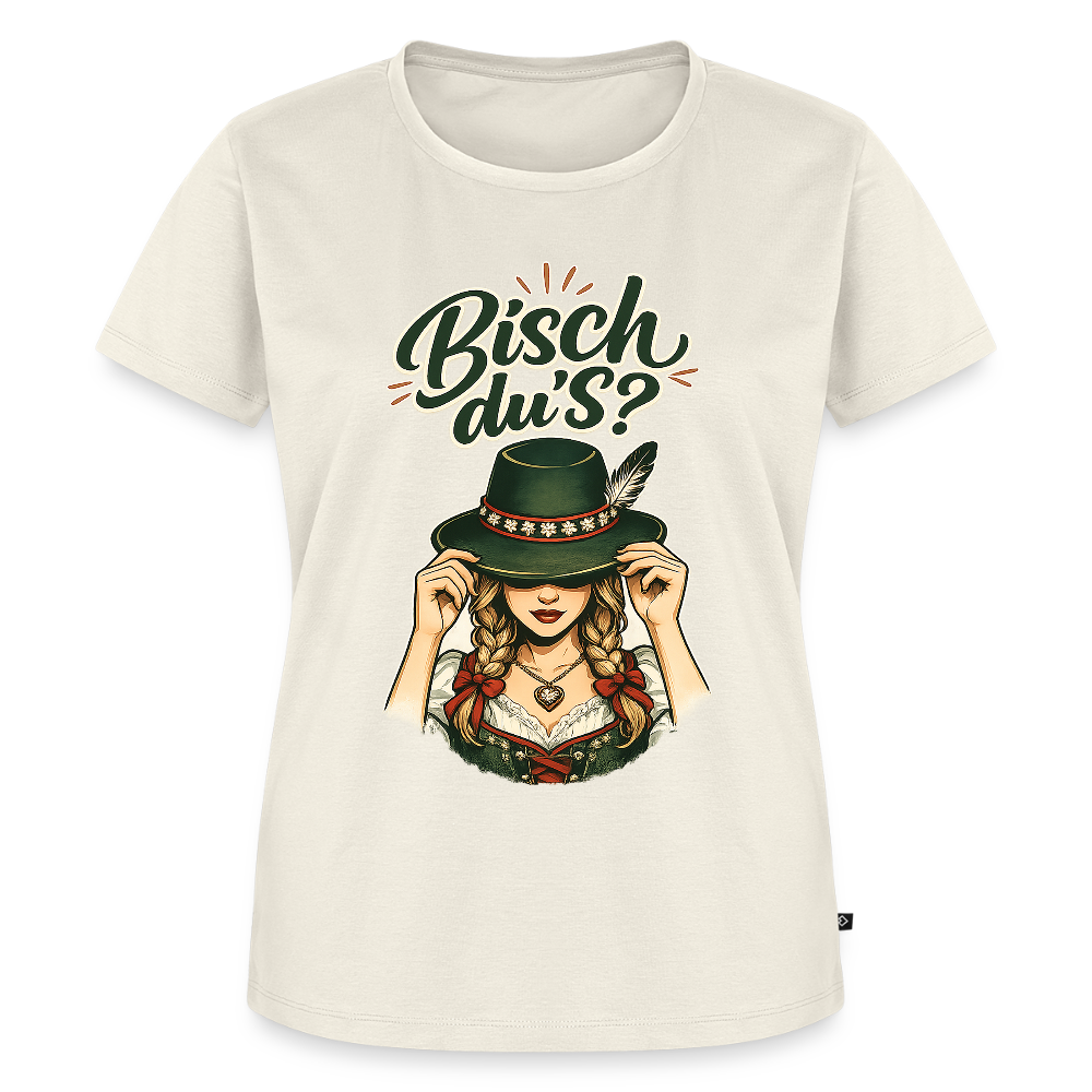 Bisch du’s? – Der Blick sagt alles | Frauen Premium T-Shirt - Naturweiß