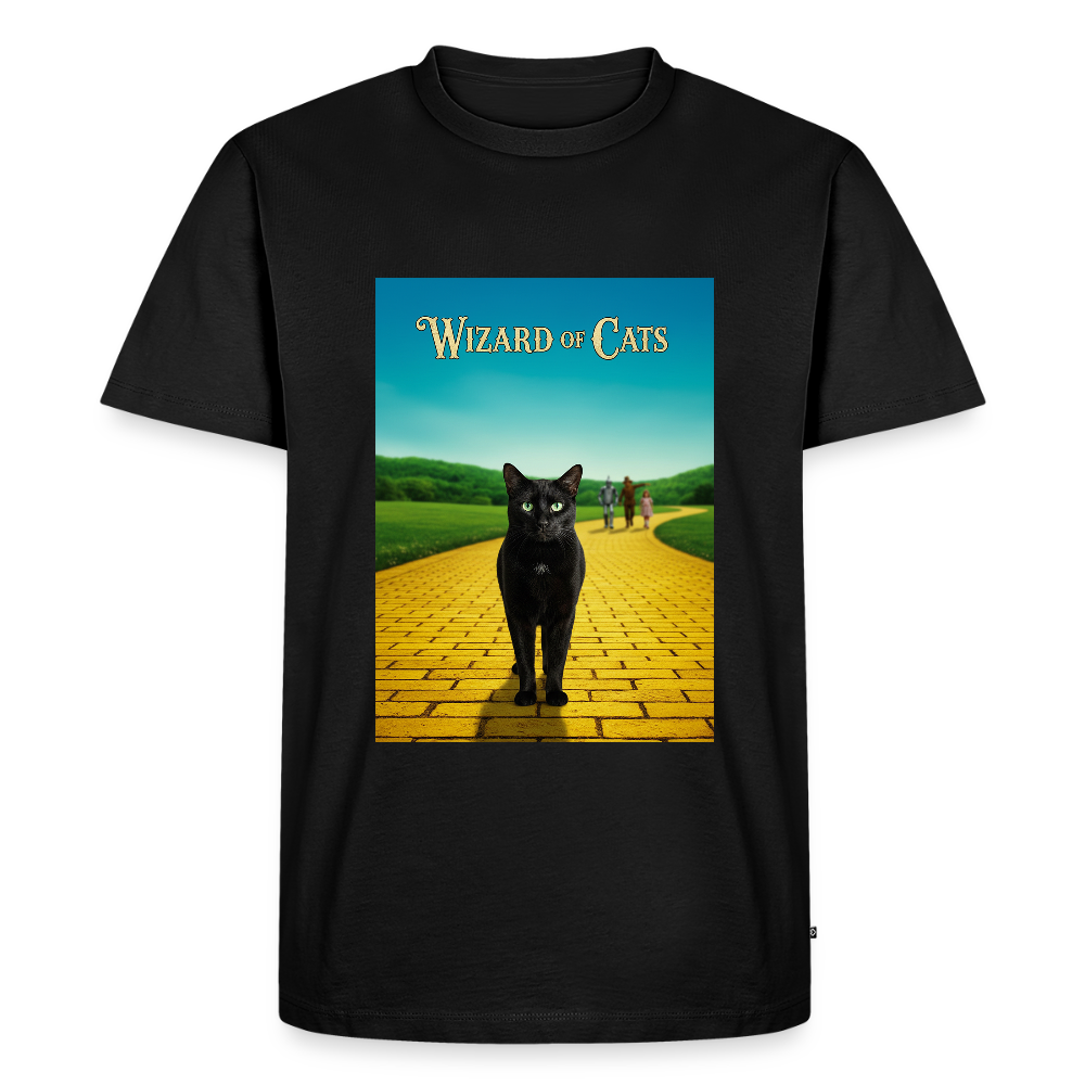 Wizard of Cats – Der gelbe Weg gehört Krümel | Männer Premium T-Shirt - Schwarz
