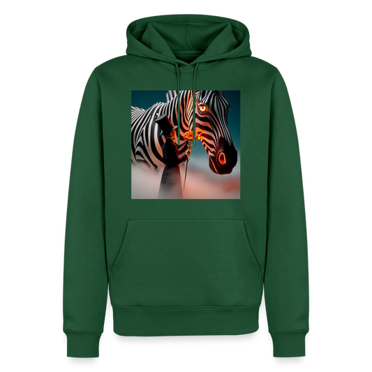 Blumen für ein Zebra | Männer Premium Hoodie - Flaschengrün