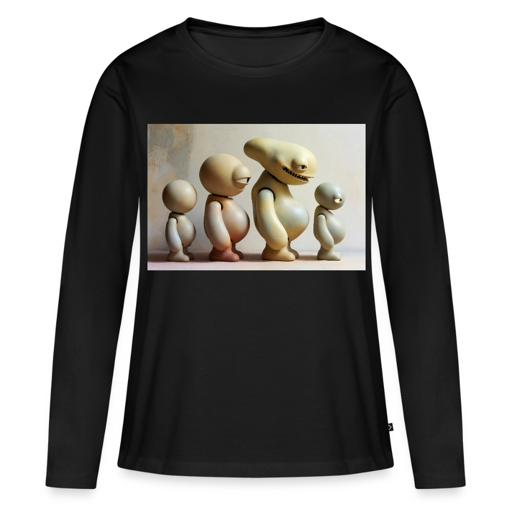 So wachsen wir also | Frauen Premium Bio Langarmshirt - Schwarz