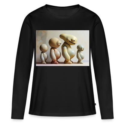 So wachsen wir also | Frauen Premium Bio Langarmshirt - Schwarz