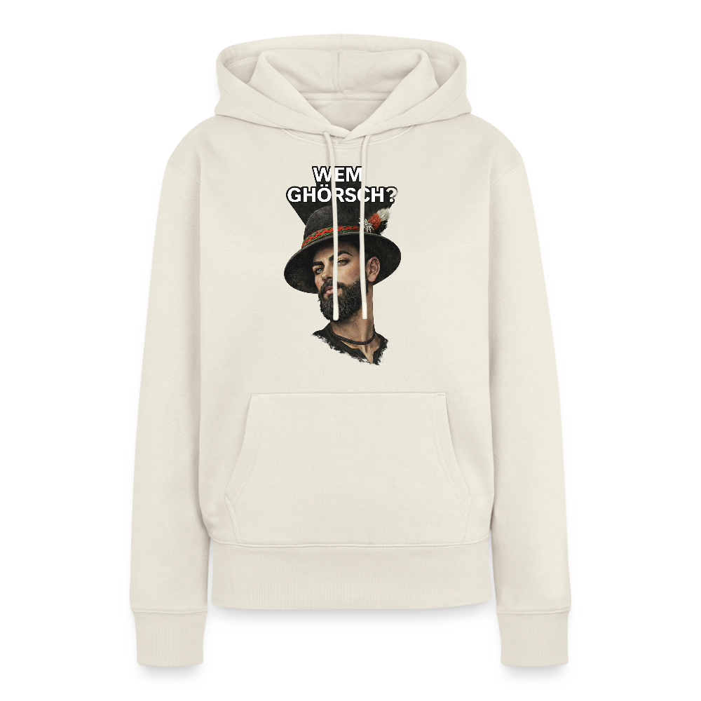 Wem ghörsch? – Alemannische Klärung | Frauen Premium Hoodie - Naturweiß