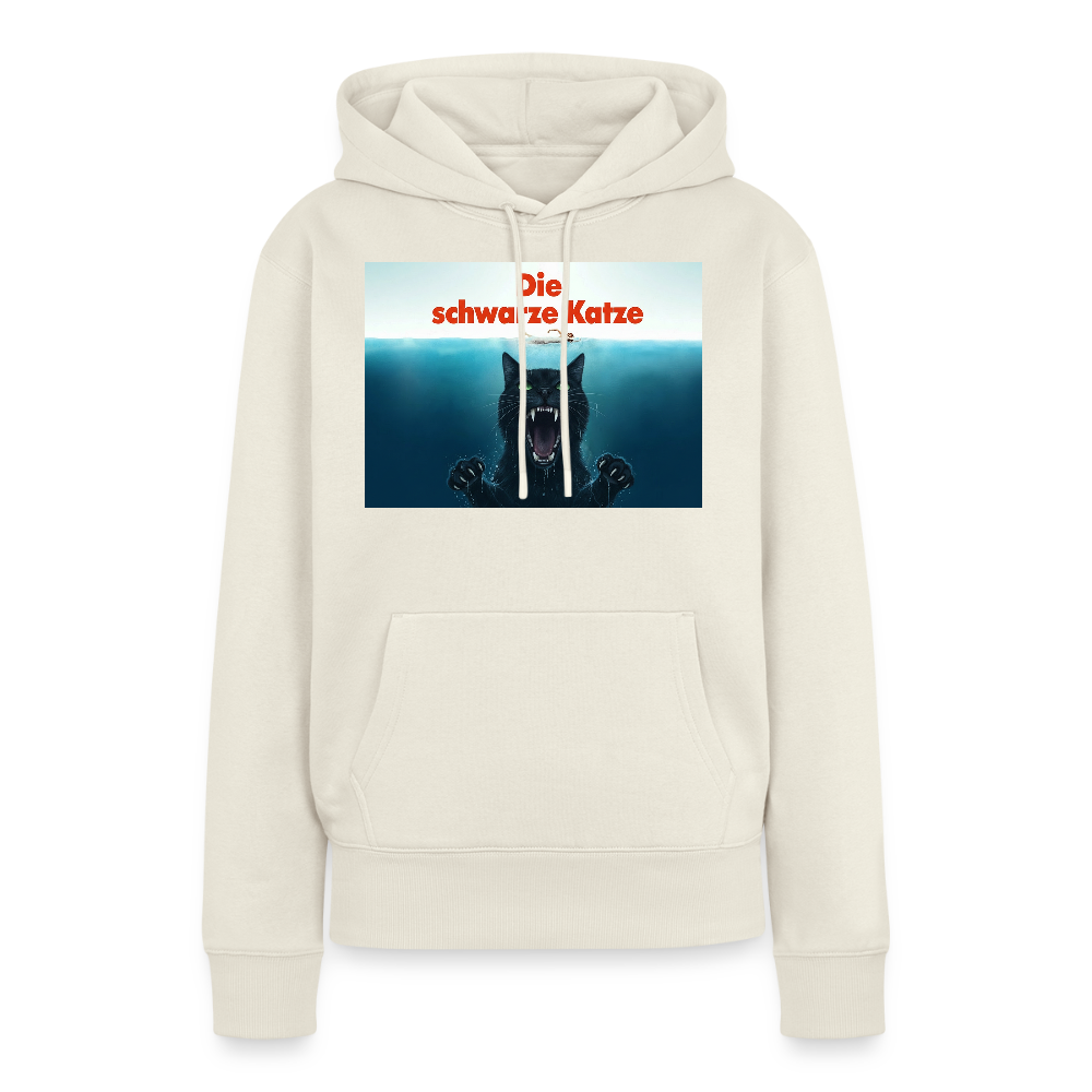 Die schwarze Katze – Krümel taucht auf | Frauen Premium Hoodie - Naturweiß