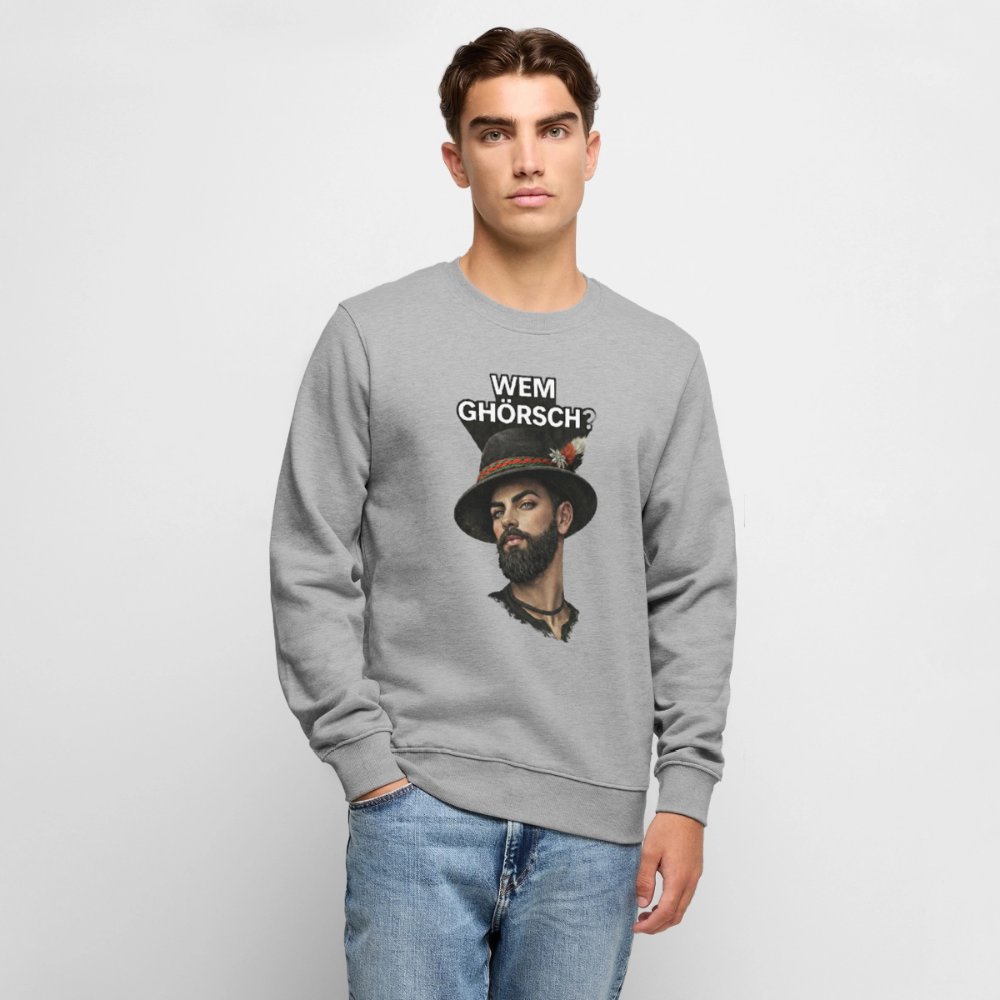Wem ghörsch? – Alemannische Klärung |  Männer Premium Pullover - Grau meliert