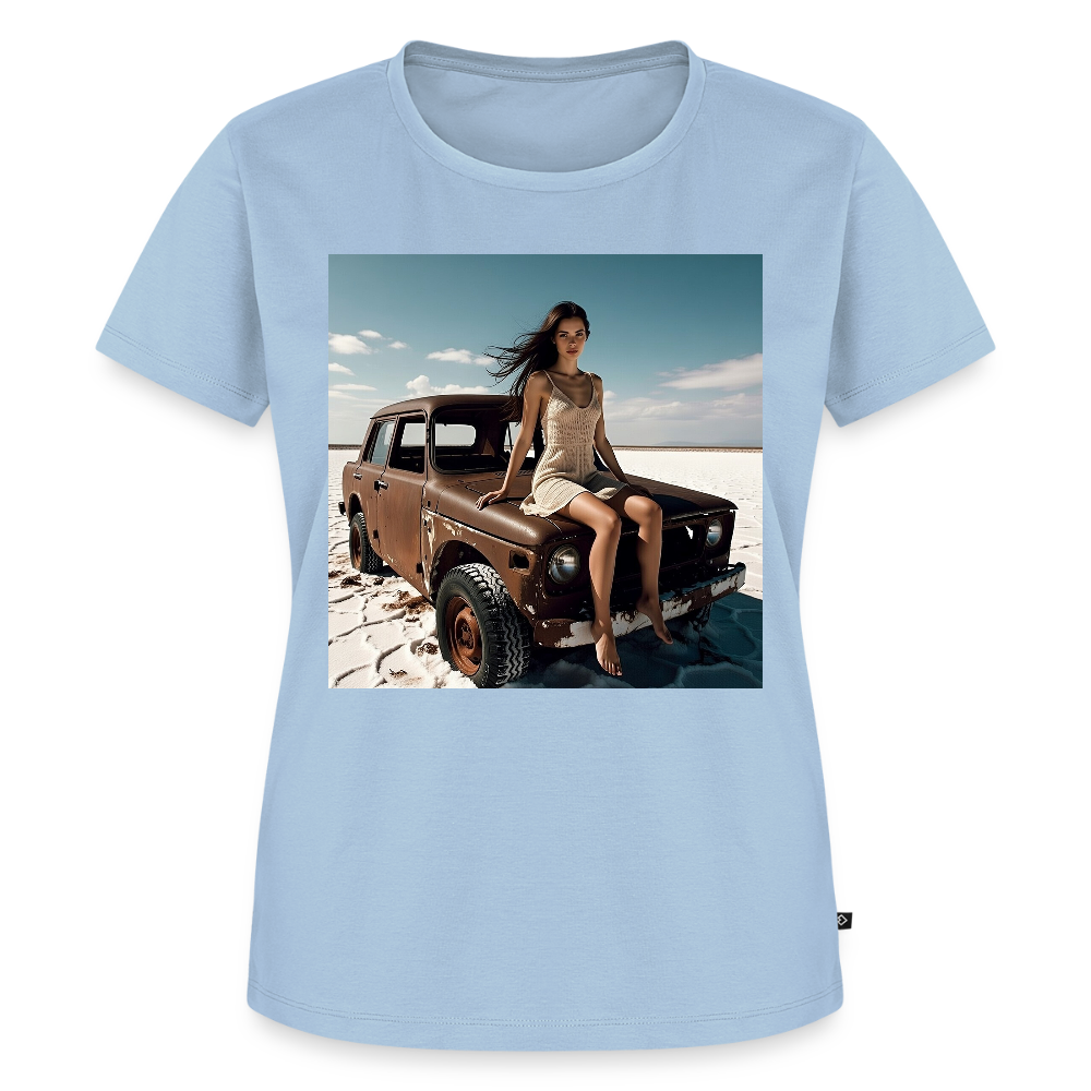 Warten auf irgendwas | Frauen Premium T-Shirt - Hellblau
