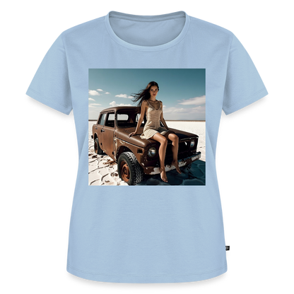 Warten auf irgendwas | Frauen Premium T-Shirt - Hellblau