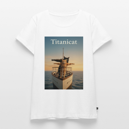 Titanicat – Ich bin der König der Kratzbäume | Frauen Premium T-Shirt - Weiß