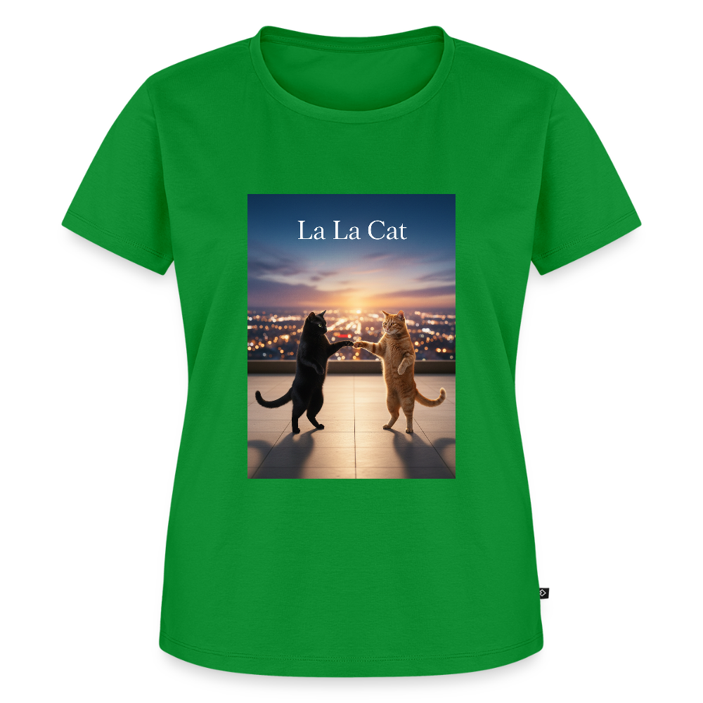 La La Cat – Tanz über den Dächern | Frauen Premium T-Shirt - Grün