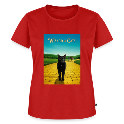 Wizard of Cats – Der gelbe Weg gehört Krümel | Frauen Premium T-Shirt - Rot