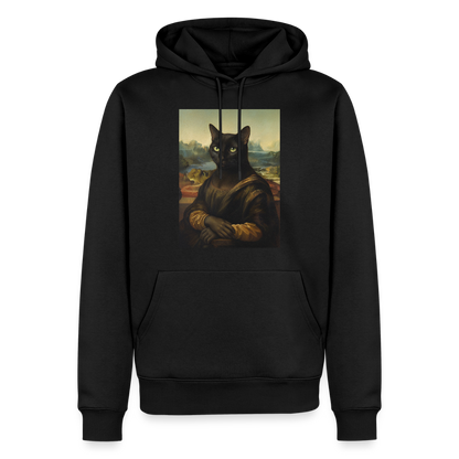 Mona Lisa… aber es ist eine Katze | Männer Premium Hoodie - Schwarz