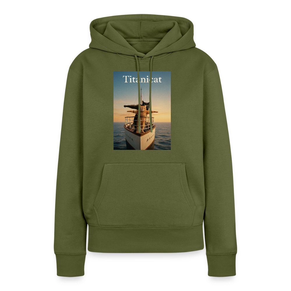 Titanicat – Ich bin der König der Kratzbäume | Frauen Premium Hoodie - Khaki